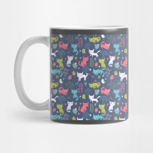 Cat & Bird Pattern Mug